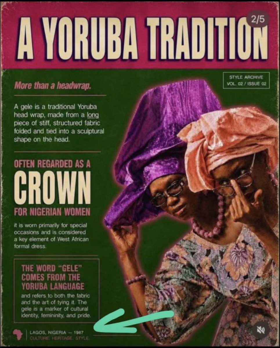 Light6476842792's tweet photo. The gele is sitting comfortably in the Oxford English Dictionary, while some culture vultures are trying to create a culture in 2026.

👇👇👇 https://t.co/IsRhI6sS4r