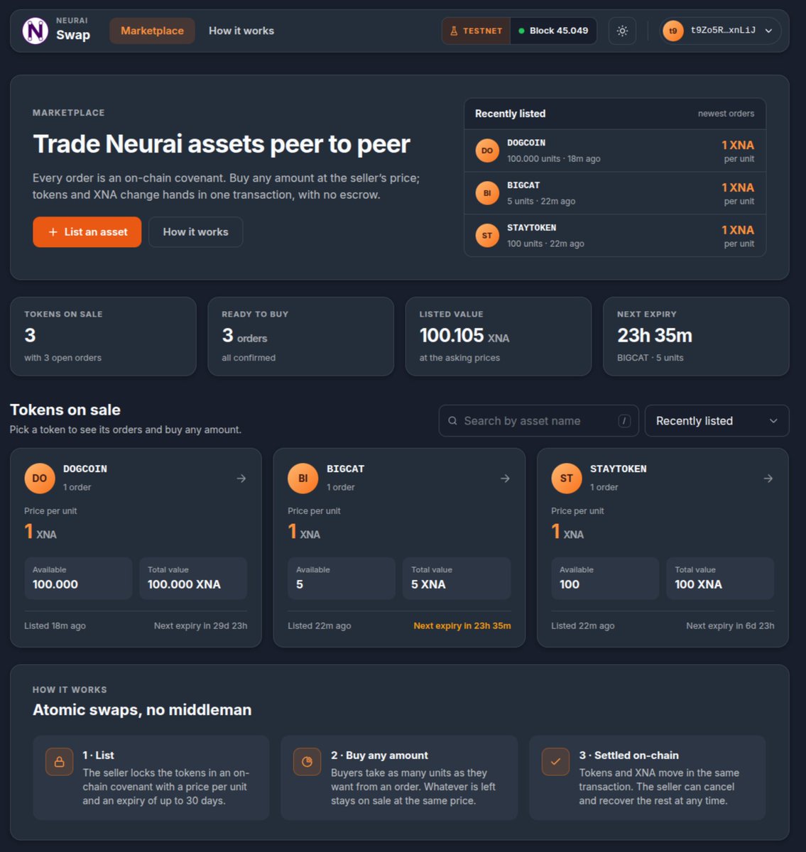 neuraiproject's tweet photo. 🔥  More Testnet Updates: Covenants
To test Neurai’s new capabilities, we have updated the Covenants responsible for working with the Neurai SWAP. 

⚡️Neurai Swap
Neurai’s SWAP is a simple example that demonstrates the capabilities of Neurai’s covenants, since transactions are 100% onchain. Typically, DEXs rely on a trusted third party for certain operations, but here the SWAP simply manages what’s already on the chain.

This enables a variety of actions, such as the example we’ve created of selling tokens without intermediaries, as well as the management of advanced smart contracts in a UTXO system like Neurai.

  ⚡️How does it work?
To test it on our network, you currently need to have the Chrome or Firefox addon installed to interact with the SWAP for buying or selling. 

⚡️Neurai Android Wallet
We’ve made a small update to our Android wallet to link NeuraiConnect with the browser addon, allowing you to sign asset purchases or sales directly from your phone.

We’ll soon add the ability to complete the entire transaction from you phone .

⚡️Testing Neurai Swap
There are currently several tokens available for purchase to test the system, and you can buy and sell them. To obtain Testnet coins, here is the link to the faucet on the website itself.

☀️ Conclusion
This is just a small portion of Neurai Positronic's full potential. Advanced smart contracts, PQ addresses, privacy pools, private messaging, IoT device control, and more, we'll be revealing these features over the next few days.

 🌐Neurai Swap:  https://t.co/GF31LSSf1r

#Neurai #XNA neurai:native #SWAP #DEX #IoT