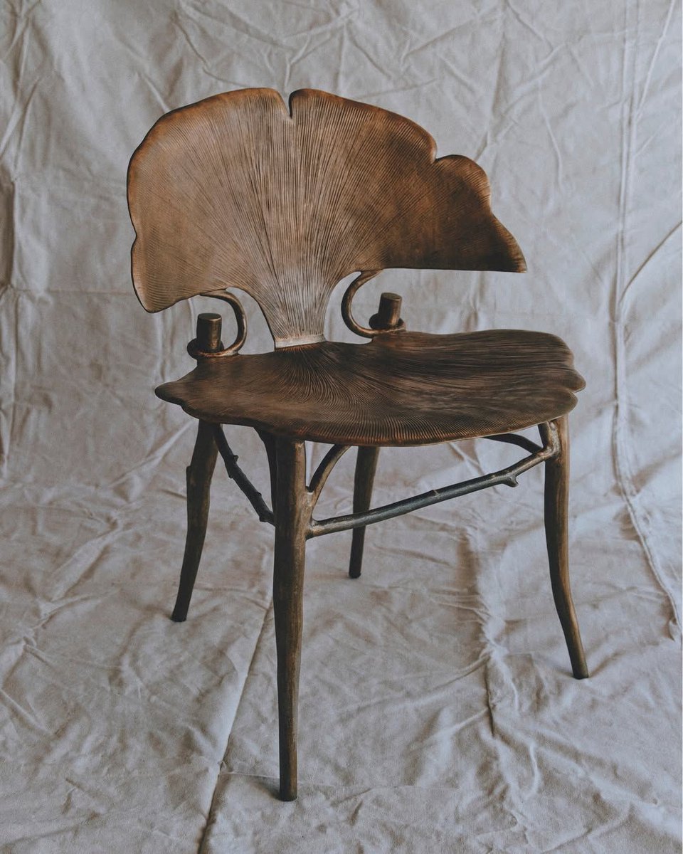 INTERIORBYHUT's tweet photo. I cannot stop thinking about these beautiful ginkgo leaf chairs designed by French artist Claude Lalanne https://t.co/rihAXNu72Y