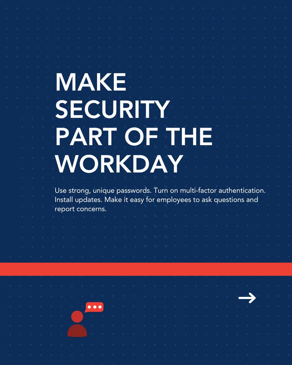CMITBothell's tweet photo. Cybersecurity Awareness Month is a good time for businesses to review the everyday habits that help protect their people, systems, and data. Cybersecurity is not only about technology. It also depends on employees knowing how to spot suspicious messages. https://t.co/GDBppKNw3g