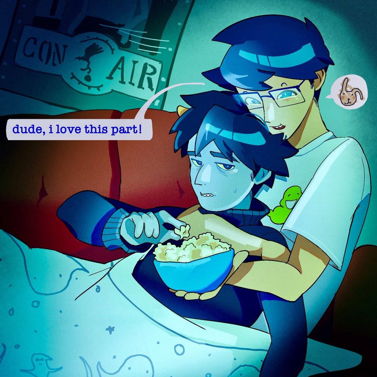 UnkinsArt's tweet photo. movie night :) #johnkat https://t.co/Zimcw6qG8z