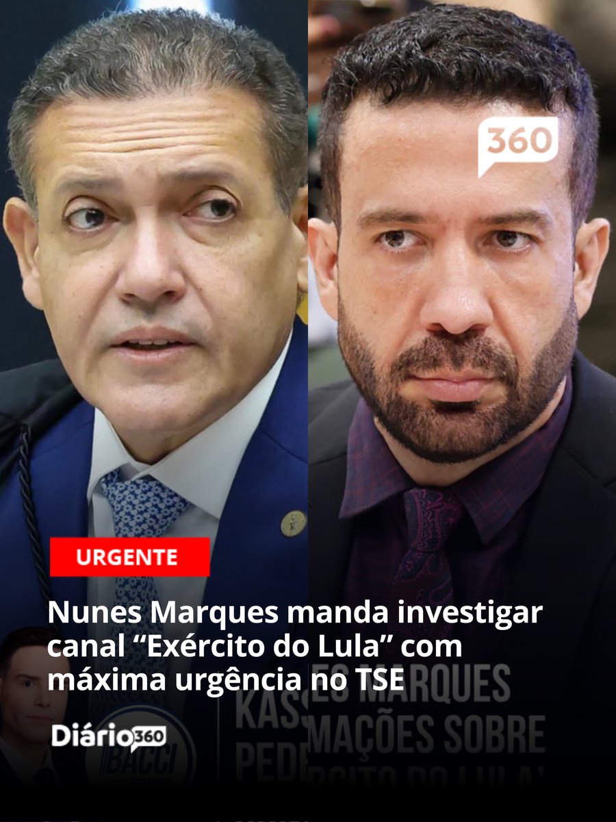 SilvaWaldi9750's tweet photo. 🚨 TERREMOTO NO TSE! Kassio Nunes Marques DETERMINA investigação urgente sobre o canal "Exército do Lula" - e o clima na Corte é de BOMBA PRESTES A EXPLODIR! O ministro mandou suspender o grupo, mas foi DESAUTORIZADO na hora pelo corregedor Villas Bôas Cueva. Agora, a ordem é caçar cada postagem e descobrir se havia uma MÁQUINA de desinformação por trás. Será que o processo eleitoral está em XEQUE? Reviravolta atrás de reviravolta!