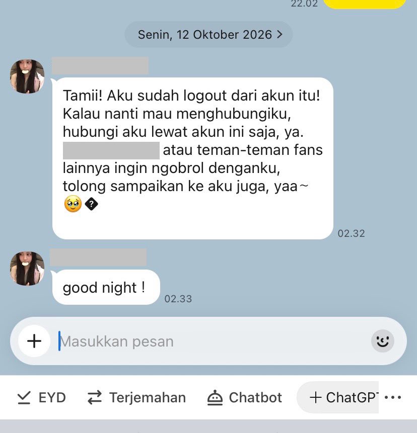 ukh_tami's tweet photo. Halo teman-teman, ada sedikit titipan pesan dari luckynim @Lucky2clover_ @ACHJM00 maaf baru sempat aku posting sekarang karena jujur dari pagi hatiku masih sedih dan belum mood banget ❤️‍🩹🥺

Luckynim mau bilang terima kasih banyak atas semua dukungan kalian selama ini. Buat luckynim sendiri istirahat dulu ya, tenangkan pikiran dan hatimu. Kapan pun kamu siap untuk kembali, tempat ini akan selalu nunggu kamu. Seperti janjimu juga, kamu akan tetap datang nemuin Carmen di waktu luang dan selalu mencintai Carmen selamanya. 

Oh iya, luckynim juga minta untuk ingatin ke kalian semua bahwa janji dia untuk bikin birthday cafe buat Carmen akan tetap dia tepati. Jadi teman-teman jangan khawatir yaa. Dan yuk, kita semua juga harus selalu sayang sama Carmen 💕

Buat teman-teman yang ada pesan belum tersampaikan buat luckynim, boleh banget DM aku ya. Nanti pesannya bakal aku sampaikan langsung ke dia. Terima kasih semuanya 🥹💕🍀