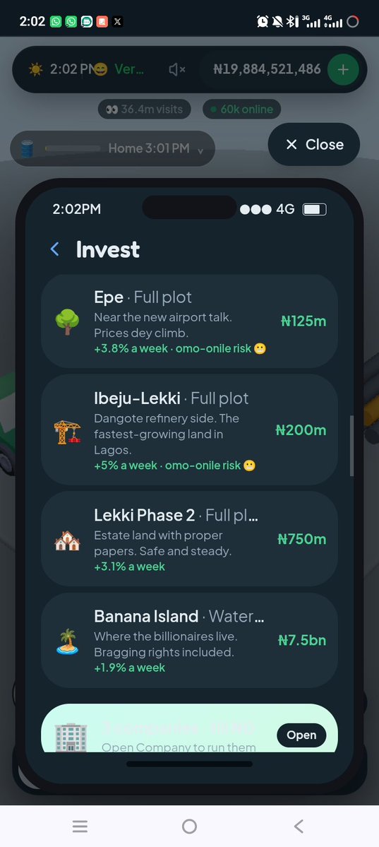ninyoraai's tweet photo. So something please it's so unfair, I invested more that 800 billion plus purchasing lands Banana Island most especially. 
I have over 500 pieces of that alone oo and it's 7.5 billion each why is m total showing 20 billion 💔
Now I'm stuck and can't sell because my 800 billion will be reduced to nothing but 20 billion honestly this is unfair, why are we investing if we are nit earning but rather loosing?? 
Do something please 🙏