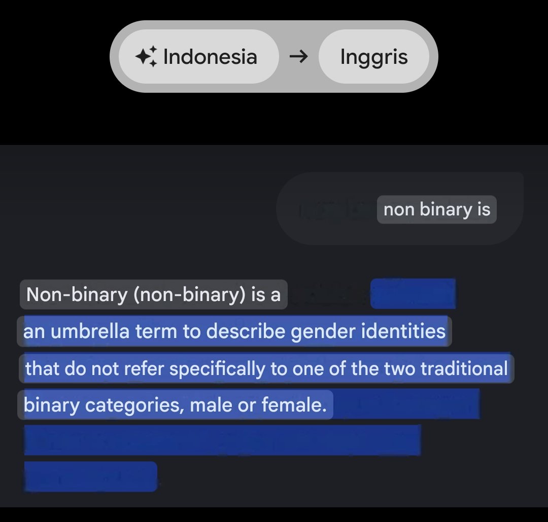 SakinahMil64564's tweet photo. @MiuOrchis @nyetackeral30 Ambigu gender sama non binary beda ya 😌 https://t.co/PT5Lq4PUcl