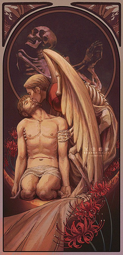 Bearbrickjia's tweet photo. #hannigram in Mucha style🌹 https://t.co/aGEwOLlLOP