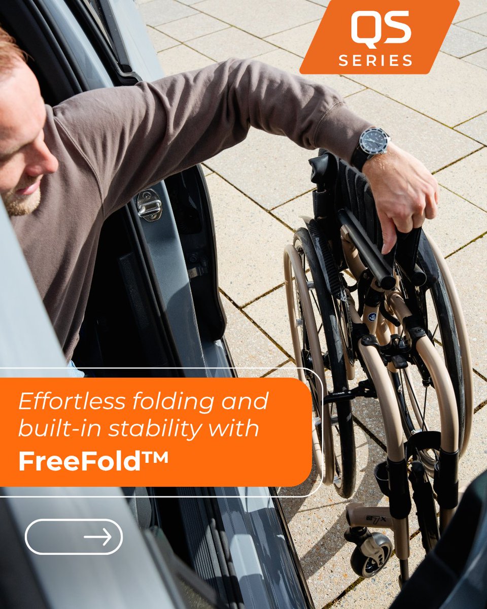 Quickiewheels's tweet photo. QUICKIE QS7 X – Fits where most others don’t!
https://t.co/FIISTR2VOF 

✔️ With FreeFold™, delivering a significantly reduced folding force and a smaller folding width.​ 
​
✔️The Front Fold option further reduces transport size by up to 45%. https://t.co/MQY4XJGGKV