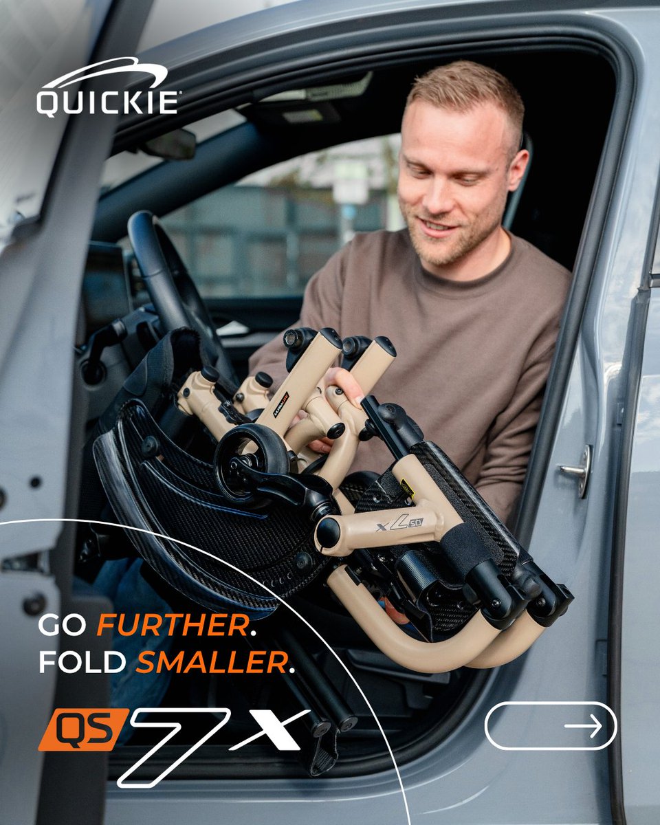 Quickiewheels's tweet photo. QUICKIE QS7 X – Fits where most others don’t!
https://t.co/FIISTR2VOF 

✔️ With FreeFold™, delivering a significantly reduced folding force and a smaller folding width.​ 
​
✔️The Front Fold option further reduces transport size by up to 45%. https://t.co/MQY4XJGGKV