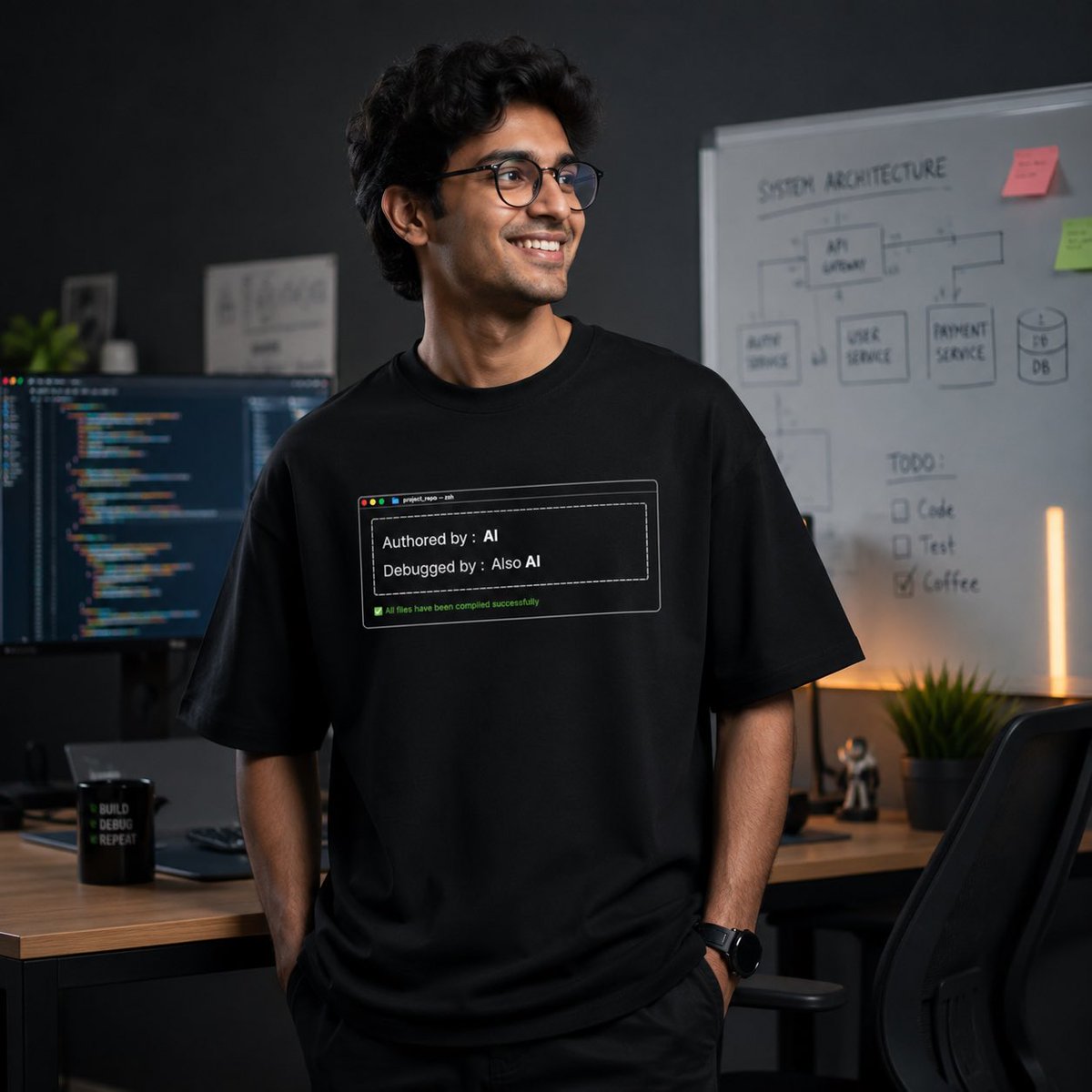 pandapawsin's tweet photo. Agent A writes the code.
Agent B debugs and fixes Agent A’s hallucinations.

Wear the reality of modern engineering with pride 😎😏

🛍️ Shop Now - https://t.co/ZQRBdZoOpR

#DevWear #Trending #AI #Agents https://t.co/tFZsvfjbcr