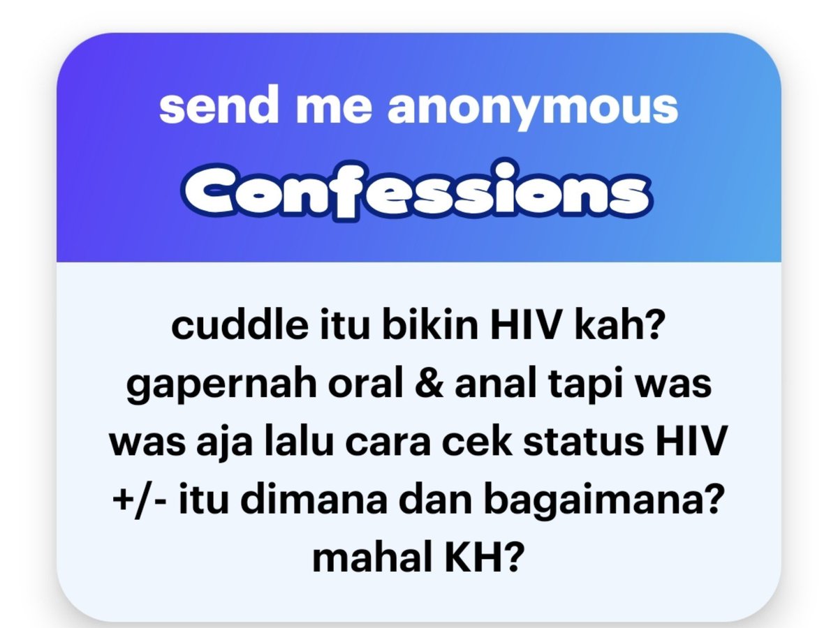 TLD_Survive's tweet photo. Apakah cuddle doang bisa menularkan HIV ? 😅😅

Gimana menurut temen2?

#CurhatBersamaSammy https://t.co/1FF9TpbsLi