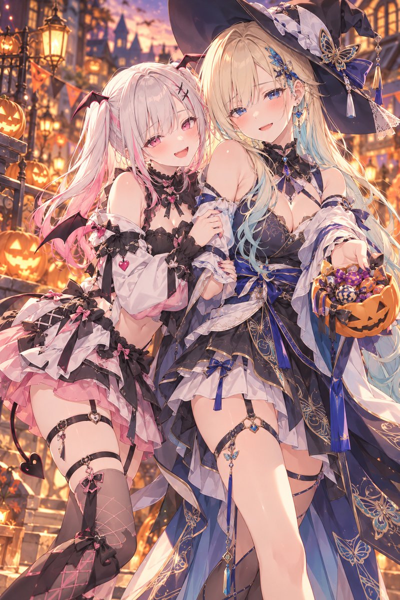mbXN9JguRw58723's tweet photo. 空澄セナ「トリック・オア・トリート！ お菓子くれなきゃ、エマちゃん独り占めしちゃうよ？」
藍沢エマ「も、もう……はい、どうぞ」

#AIイラスト #AIart https://t.co/dIylzdxEcf