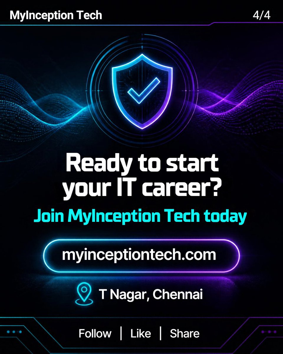 MyInceptionTech's tweet photo. 🚀 **YOUR IT CAREER STARTS HERE! 💻**
📍 **Location:** T. Nagar, Chennai  
🌐 **Website:** https://t.co/3hPxGCaEJf

Followed @MyInceptionTech 

#MyInceptionTech #ITTraining #PlacementSupport #ITCareer #CareerDevelopment #JobReadySkills #PythonTraining #JavaTraining #SoftSkills https://t.co/uYuqGjCtHZ