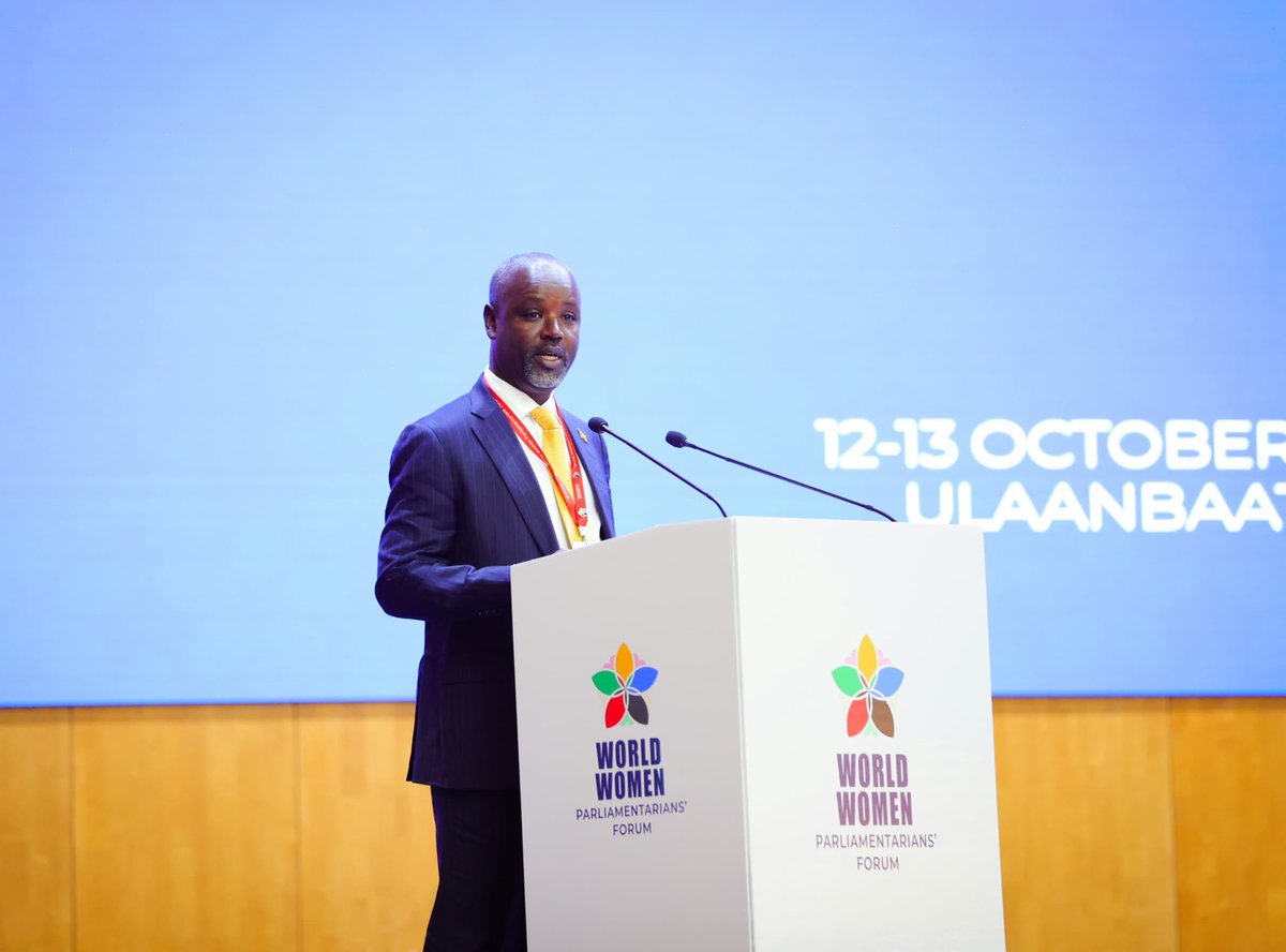 Thomas_Tayebwa's tweet photo. I led Uganda’s parliamentary delegation at the World Women Parliamentarians’ Forum in Ulaanbaatar, Mongolia, which began today.

This forum provides an important opportunity for learning and knowledge-sharing. We shared Uganda’s achievements in advancing women’s representation through constitutional provisions, affirmative action and gender-responsive planning and budgeting. These efforts have enabled more women to take up senior leadership positions in parliament and government.

The progress we have registered over the past 40 years under the NRM Government demonstrates the value of deliberate action. However, we recognise that representation alone is not enough. Women should have meaningful influence over legislation, national budgets, development priorities and institutional decisions that shape the lives of our citizens. This is the progress we continue to work towards achieving.

I highlighted four priorities: strengthening women’s participation in parliamentary committees and other strategic decision-making structures; investing in leadership development, mentorship and capacity-building; eliminating discrimination, intimidation, violence and harassment, both online and offline; and engaging men as partners in advancing gender equality.

I thank Hon. @AdekeAnna, Hon. @KanyesigyeMerc1, Hon. @NaluyimaEthel, Hon. Kanushu Laura and Hon. Auma Linda Agnes, who joined me as part of the Ugandan delegation.