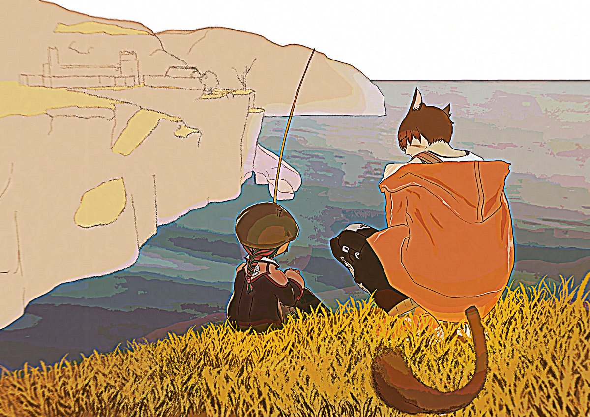 umibudou07's tweet photo. 白雨くんと秋釣り🎣
※スクショの模写 https://t.co/URv69FOZf9