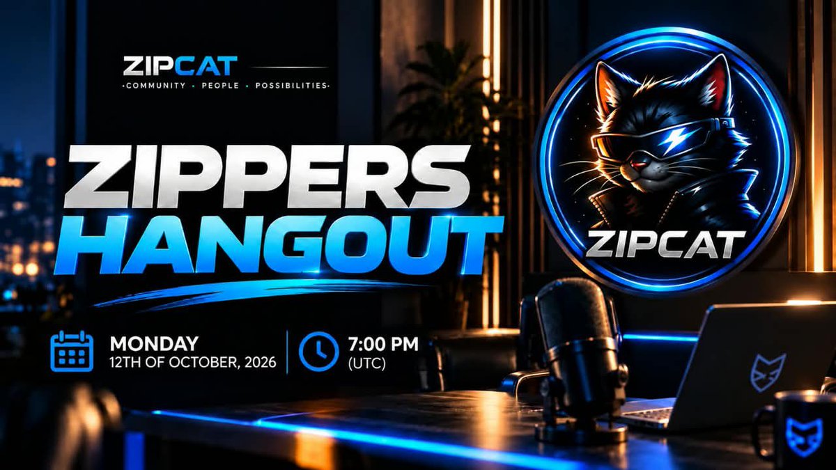 thezippersclub's tweet photo. 🐈‍⬛⚡️ ZIPPERS, WE’RE BACK TONIGHT!

Last Saturday, we pulled up for the 100 MILLION $ZIPCAT giveaway, and the energy was real! 🔥

Tonight, we're doing it again, and trust me, you don't want to miss this one. 👀

It's another opportunity to chill with the community, connect with fellow Zippers, learn more about Web3 and crypto, and discover more about ZIPCAT and the ecosystem we're building.

And yes, there's more! 👀🎁

🎁 OVER 50 MILLION $ZIPCAT TOKENS will be given away during tonight's hangout!

We're bringing the conversations, the vibes, the knowledge, and of course, the giveaways. 😹⚡️

📅 TODAY — MONDAY, OCTOBER 12 ⏰ 7:00 PM UTC

Set your reminders. Bring your questions. Invite another Zipper.

Let's make tonight another memorable one! 🐈‍⬛💙

See you in the Space! 🚀

#ZIPCAT #ZIPPERS #Web3