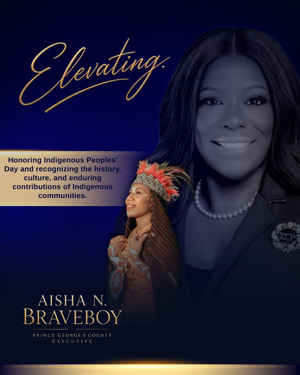 pgcountyexec's tweet photo. Honoring Indigenous Peoples’ Day and recognizing the history, culture, and enduring contributions of Indigenous communities. https://t.co/jgIFd1cuvl