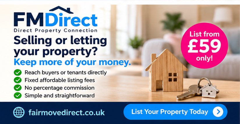 FMDirect1's tweet photo. Selling a £300,000 home? A 1.5% estate agent fee plus VAT could cost £5,400.

FMDirect offers direct connections with 0% agent commission and fixed listing platform fees.

Explore: https://t.co/EiczyERgTs

#FMDirect #UKProperty https://t.co/aqCfx8y77J