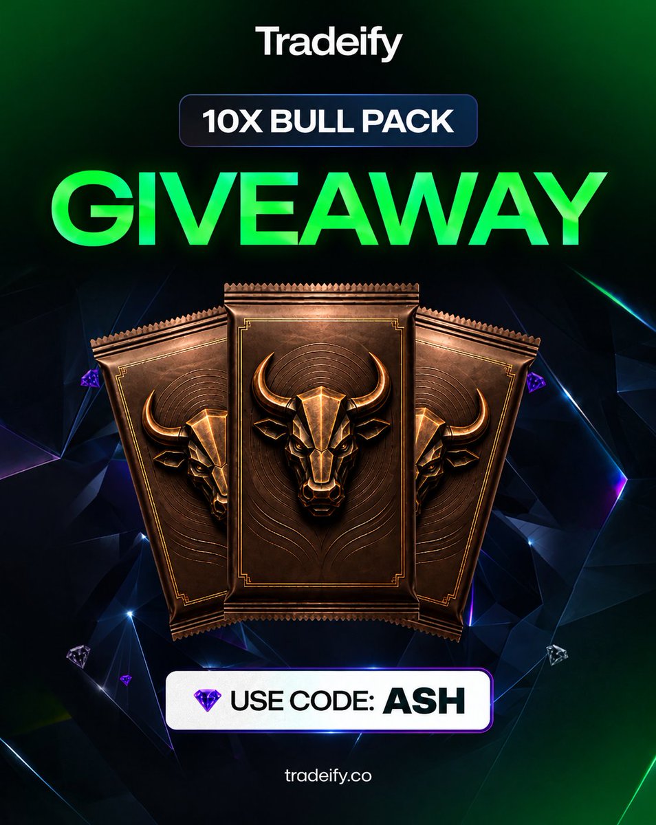 _Ash_Trades_'s tweet photo. 🚨New 10x Bull Pack Giveaway🚨

To enter this giveaway complete the following: 

1. Must be following @_Ash_Trades_ &amp; @Tradeify 
2. Must like, retweet, and tag three friends to this post
3. Winners will be announced on Friday 10/16/26

New Week, New Opportunities🔥 https://t.co/vDCyRqRS5S