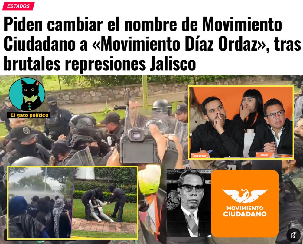 elgatopolitico_'s tweet photo. 🔴​🔴Que nadie se olvide que Pablo Lemus y el MC están reprimiendo al Pueblo de Jalisco por reclamar por el agua contaminada.
Son el PAN Naranja.
➡️​➡️​ https://t.co/jf0sGhN1pa https://t.co/QueDLxAZbr