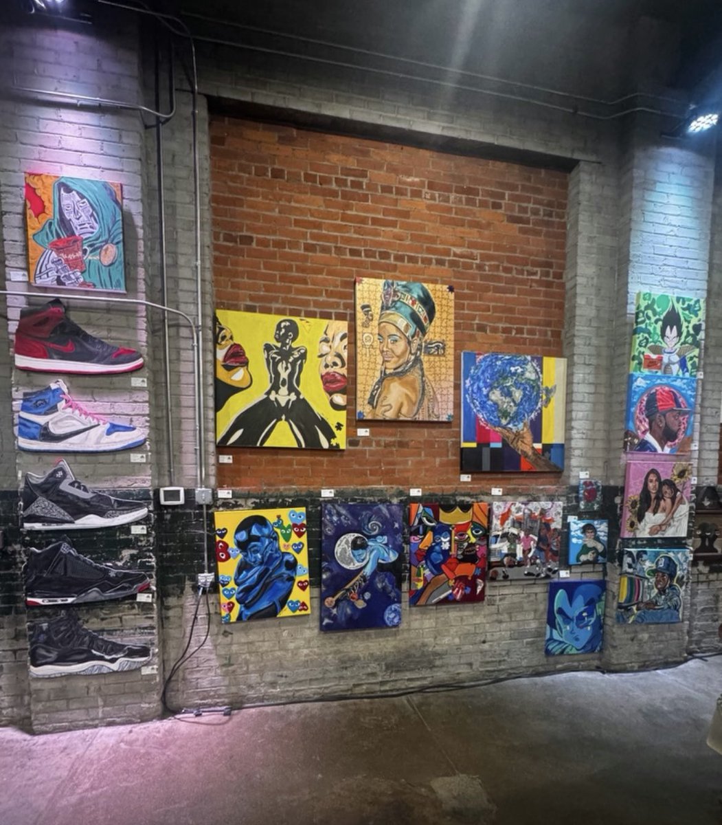 DopeAsDan's tweet photo. Another show Rocked 🎸❤️‍🔥! Still feelin the energy 🛜📶from this exhibition! I appreciate all who were able to come out and support! Major s/o to https://t.co/doZpEVmp6X for putting this dope exhibition together! 💪🏾⚔️🎭🎨 #blackartist #fyp #artistoftwitter #artistfromdetroit https://t.co/1oMTWknOVK