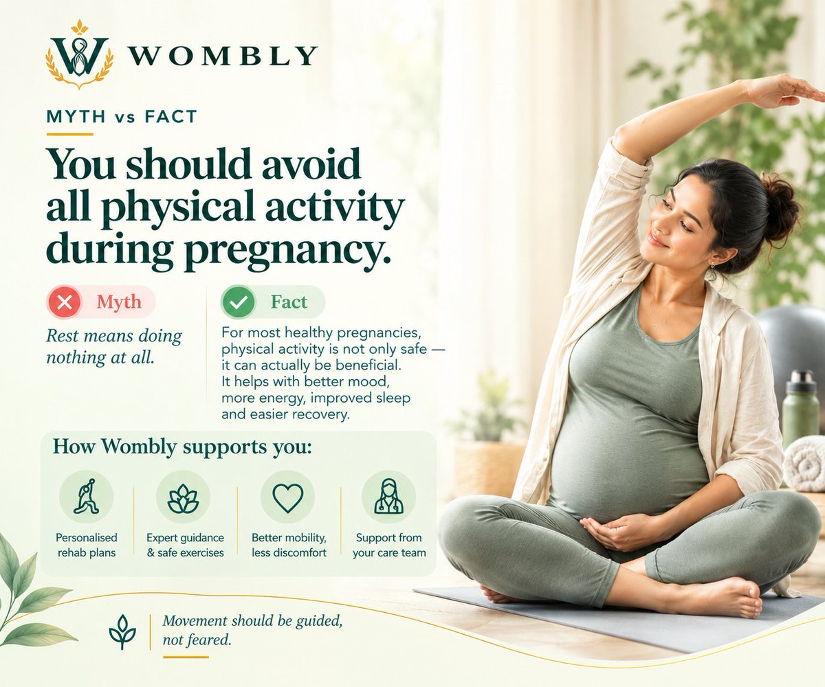 womblycare's tweet photo. 🤍 Stay active. Stay supported.

Physical activity can benefit many healthy pregnancies when suited to individual needs. Wombly’s rehab team offers personalised movement plans and expert guidance to help you move with confidence.

Because every pregnancy is different. 

#Wombly https://t.co/AsHygyzNR0