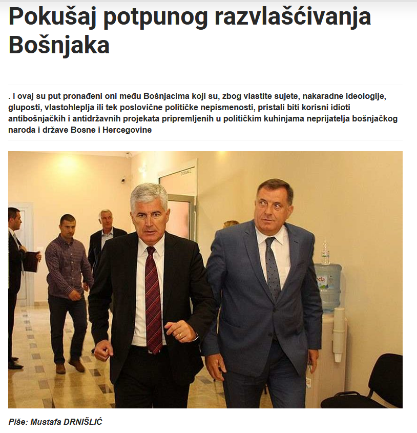 drnislija's tweet photo. Znate li šta je tragično. Što bih ovaj tekst iz 2018. godine mogao sad napisati i da ne promjenim ništa osim dvije tri riječi. Bošnjački Sizif. Farsa. Pročitajte. https://t.co/qRL2nr2bQg