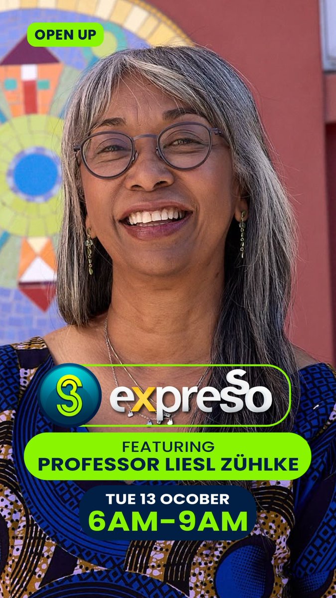 MRCza's tweet photo. Catch Professor Liesl Zühlke, SAMRC Vice-President of Extramural Research &amp; Internal Portfolio and a leading cardiovascular researcher, tomorrow on SABC 3’s Expresso Morning Show, between 6:00 am and 9:00 am
#HeartHealth #CardiovascularHealth #ExpressoShow
https://t.co/XyQ3Kwf2V0 https://t.co/80eWQCzsY8
