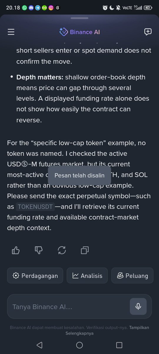 Edreyn24's tweet photo. I just texted Binance AI, here is my honest feedback.
Tested it on short squeezes &amp; funding rates. Flawless breakdown!
Feedback: Instead of asking for a ticker, the AI should proactively auto-suggest live examples. #BinanceAI https://t.co/48gM2I40cQ
