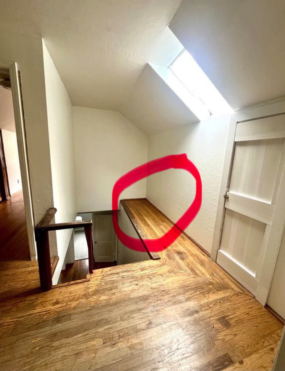 Toosynn's tweet photo. What should I use this weird space by my staircase for? https://t.co/lHpDl4dBoG