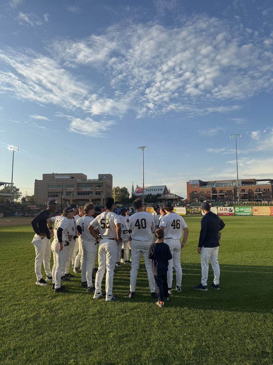 NDBaseball's tweet photo. A huge thank you to the @SBCubs and Four Winds Field for hosting us this weekend for our scrimmage! 

#GoIrish https://t.co/4nwiRA2e2G