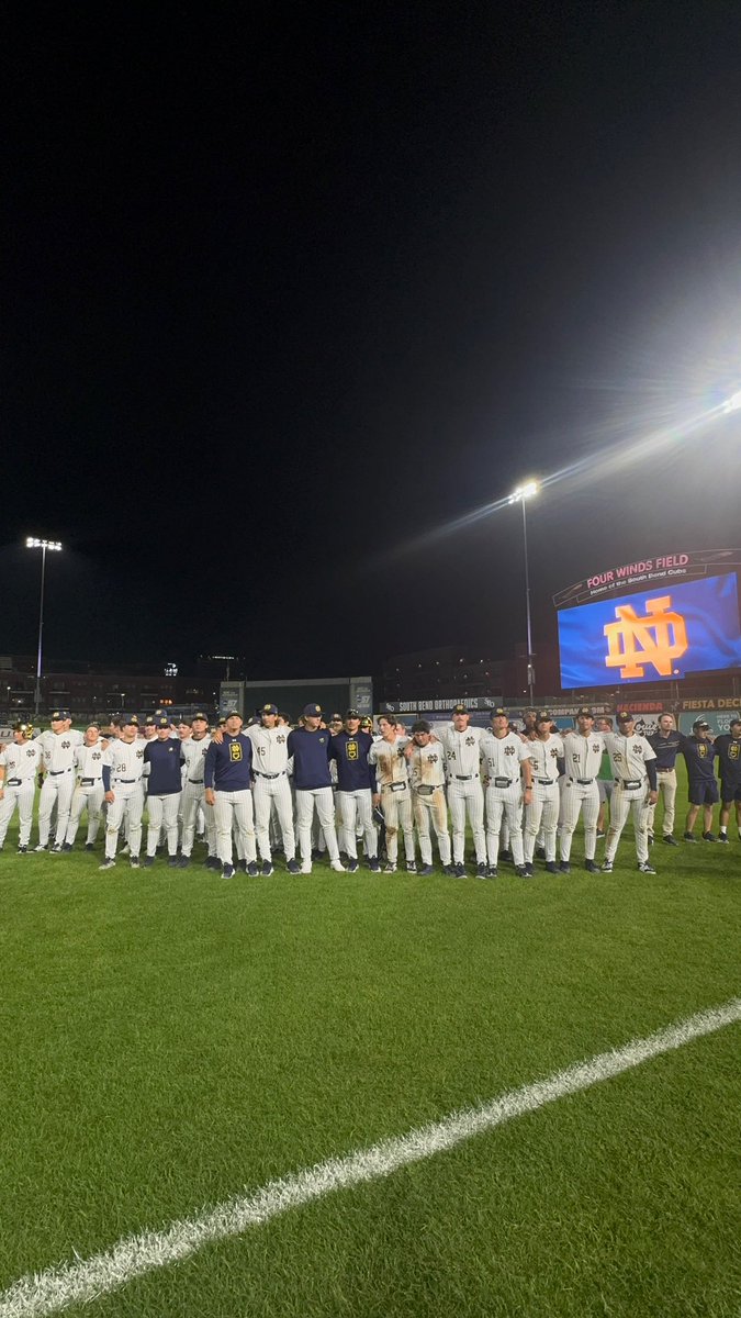 NDBaseball's tweet photo. A huge thank you to the @SBCubs and Four Winds Field for hosting us this weekend for our scrimmage! 

#GoIrish https://t.co/4nwiRA2e2G