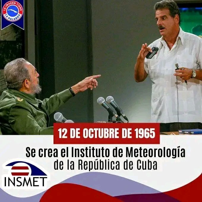 YeleniMaite's tweet photo. Muchas felicidades a todos los profesionales que laboran en este sector y que nos dan confianza en un evento meteorológico. 
#FidelVive https://t.co/SQ5aSfl9zM