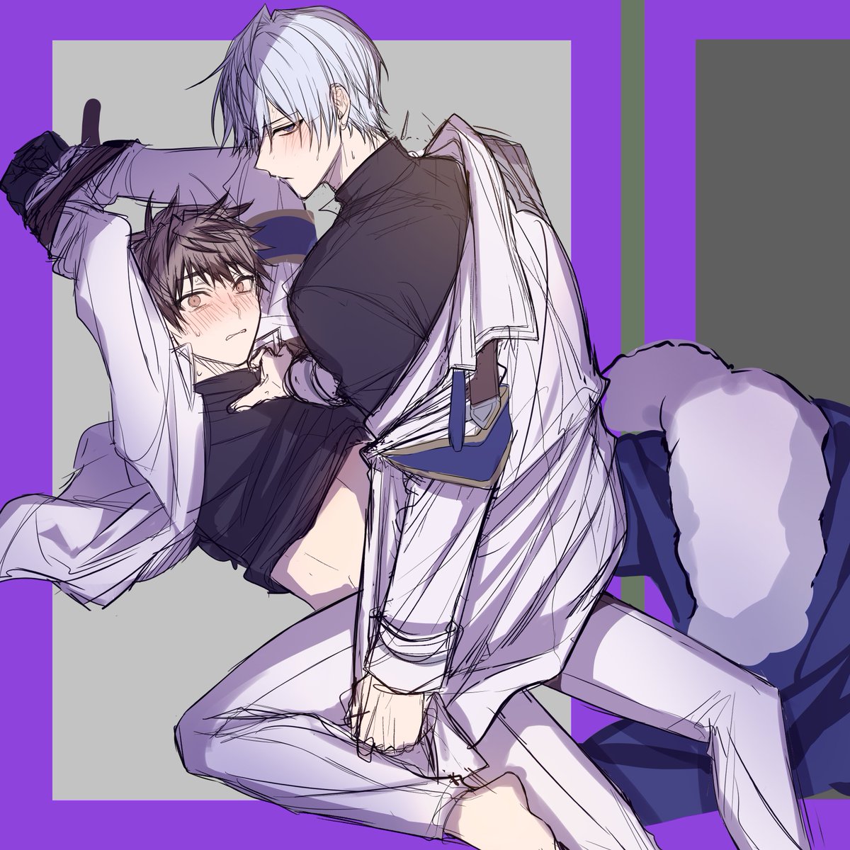 850sabure's tweet photo. 配信お付き合いくださりありがとうございました～！色ラフと線画結構進んだ！
原稿も引き続き頑張ります💪 https://t.co/Yfro2X3ptf