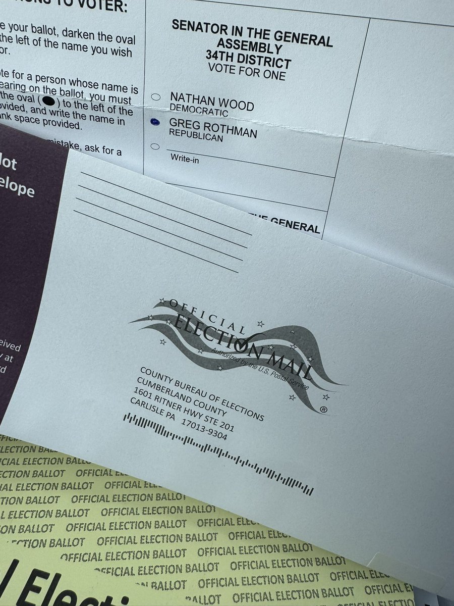 wgregrothman's tweet photo. Easy to vote early in Cumberland County!  1601 Ritner Highway, Carlisle open 8:00-4:30 TODAY!  Come vote early.  @PAGOP @GOP 
https://t.co/qgNDSx6HGv https://t.co/rNjiNYkEt3