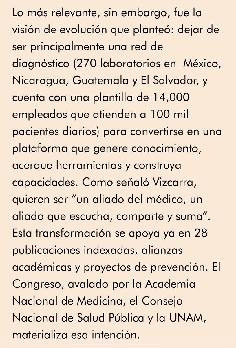 MaribelRCoronel's tweet photo. Con 270 laboratorios en 4 países, 14,000 empleados y 100,000 pacientes diarios, @saluddignamx busca evolucionar del diagnóstico a una plataforma de conocimiento y capacidades para ser aliada de los médicos.
Quieren ser “un aliado del médico, un aliado que escucha, comparte y suma”. 

#SaludDigna #Salud #SaludPública

https://t.co/RWbrzxgCCe