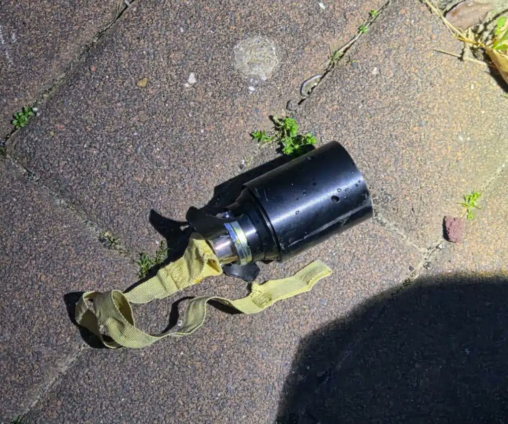 manniefabian's tweet photo. The ordnance that exploded on schoolchildren hiking in the Ramim Ridge area in northern Israel is believed by the military to be a submunition from a Hezbollah rocket.

During the war in recent years, Hezbollah launched several Grad rockets containing dozens of BRB1-type submunitions at northern Israel. The rockets spread the submunitions over wide areas, and often do not explode on impact.

One of the schoolchildren is believed to have picked up a submunition during a hike along the Naftali Mountains Forest scenic route and put it in his backpack. Several minutes later, the submunition exploded, according to a preliminary probe by authorities. 

The blast killed a teenager and wounded 19 others, including two in serious condition and three in moderate condition.