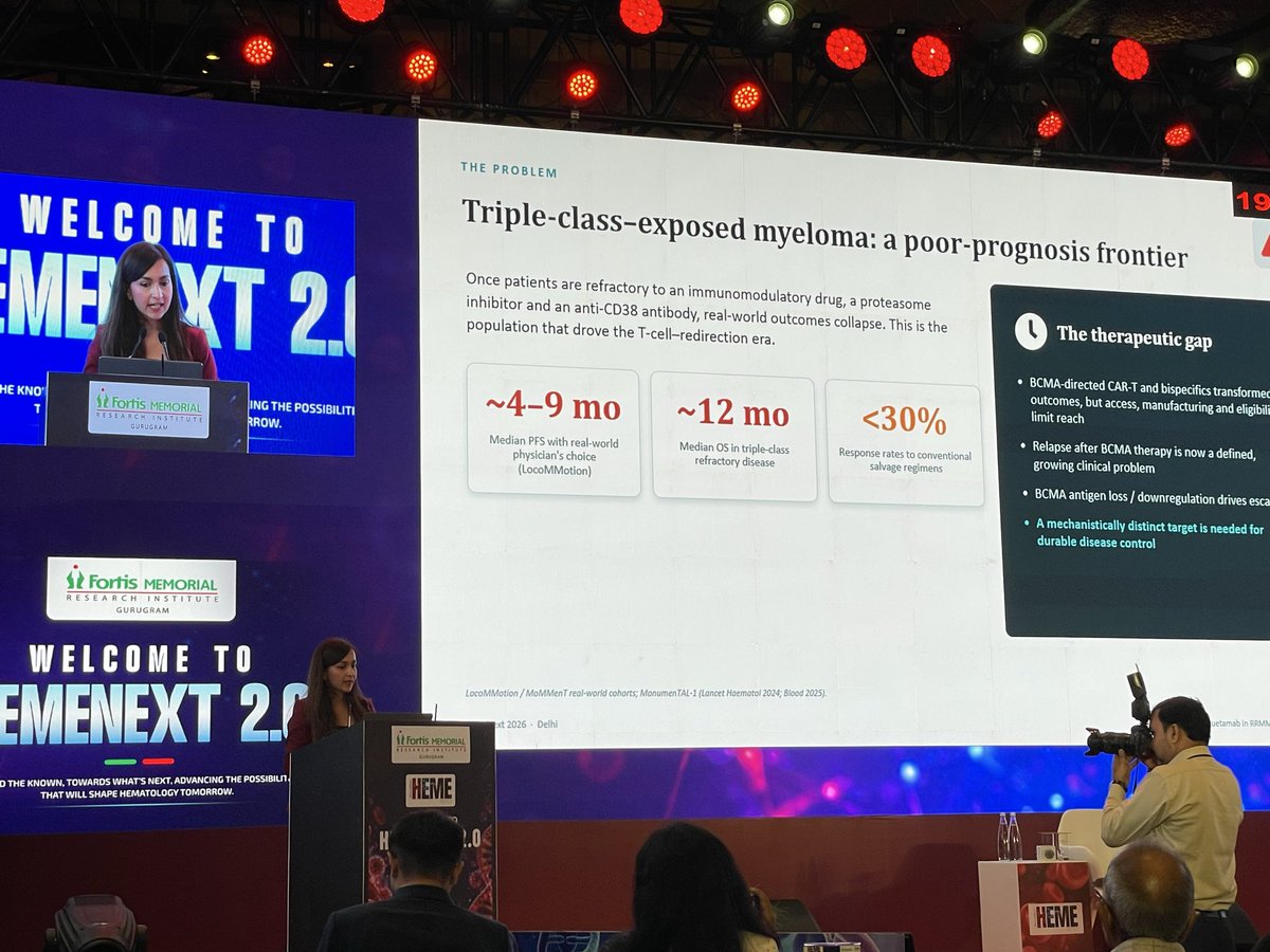 myelomadoctor's tweet photo. Advancing myeloma care across borders! 🇮🇳🌎

It was great sharing my perspectives on GPRC5D directed therapies & sequencing at #HemeNext 2.0 in Delhi!

And a very engaging panel with @DrPMPGI, @RahulDoc2, Nikhil M Kumar, @dbhurani, @SameerMelinkeri & @DrSubhaprakash.

Thank you, @drshrinidhi2020 & the @HemeNext team for the invitation and warm hospitality! #mmsm