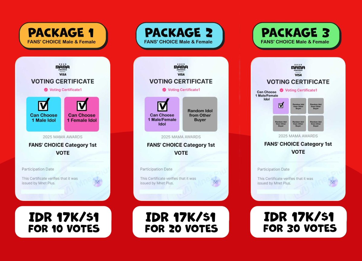 miawsell's tweet photo. 🐾 WTS MAMA AWARDS FAN'S CHOICE 1st VOTE 🐾

— Available 5,000+ votes/day

Reserve your MAMA Fan's Choice votes for Male/Female category!🥰

💳 QRIS | e-Wallet | PayPal
💌 DM to purchase/reserve ♡

t. wts sell jual beli mnet plus live vote voting wtb
#zonauang https://t.co/g5LXkAOUZb