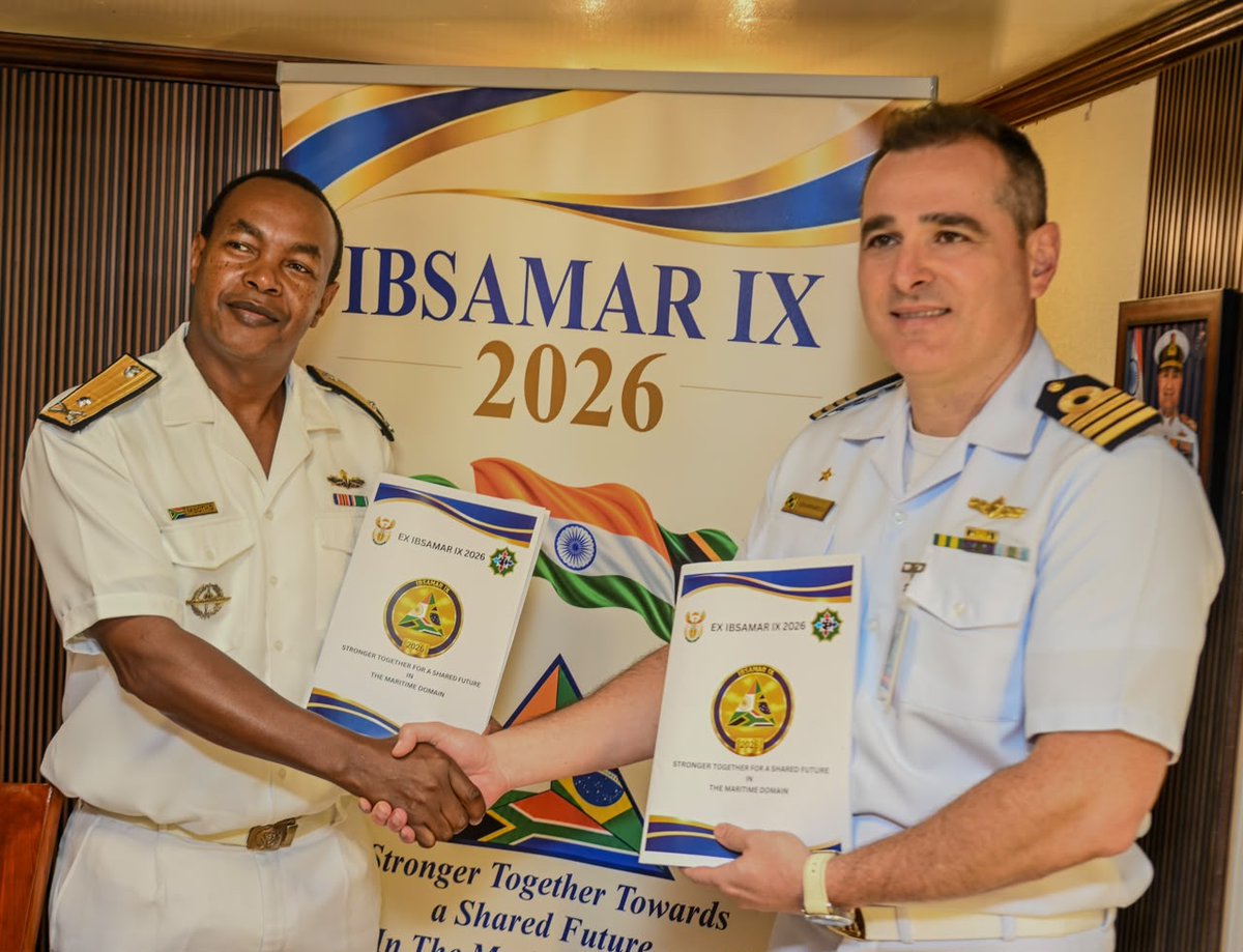 SANDF_ZA's tweet photo. India-Brazil-South Africa Maritime Exercise IX strengthens joint response to maritime security threats.
https://t.co/1KnKOSkMiO
🇿🇦#SANDF
🇿🇦#SouthAfricanNavy
🇿🇦#IBSAMARIX
🔱#NavalCooperation https://t.co/4WGCUlgeyR