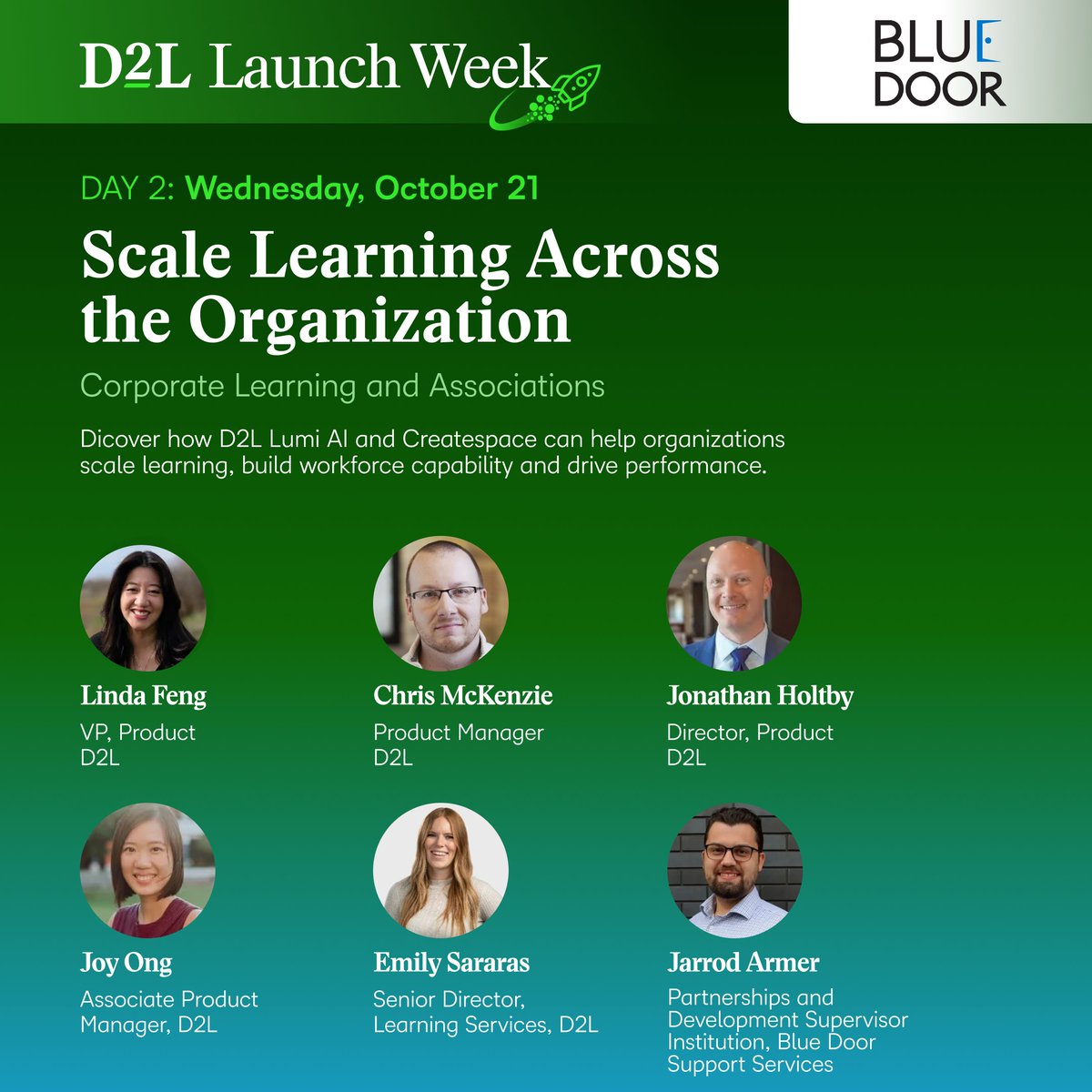 D2L's tweet photo. D2L Launch Week Q3 is just around the corner! 🚀

Three days. Three sessions. One big look at what’s next for learning with D2L Lumi AI and CreateSpace at D2L Launch Week Q3: Intelligent by Design, October 20–22.

Register Now: https://t.co/gu9ukbs9N8 

#D2L #D2LLumi #LaunchWeek https://t.co/BchOscMpcx