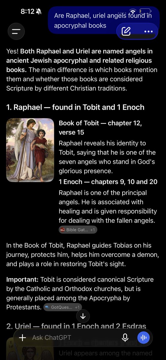 i_AmDavid23's tweet photo. @TendayiManyange @global_pastor @ndumzco @begottensun How can you tell me my knowledge is limited to Adventist. When the Bible does not acknowledge those Angel. The Orthodox Church uses apocryphal writings. So you can’t tell me about limited knowledge. https://t.co/JlxceUuAZY