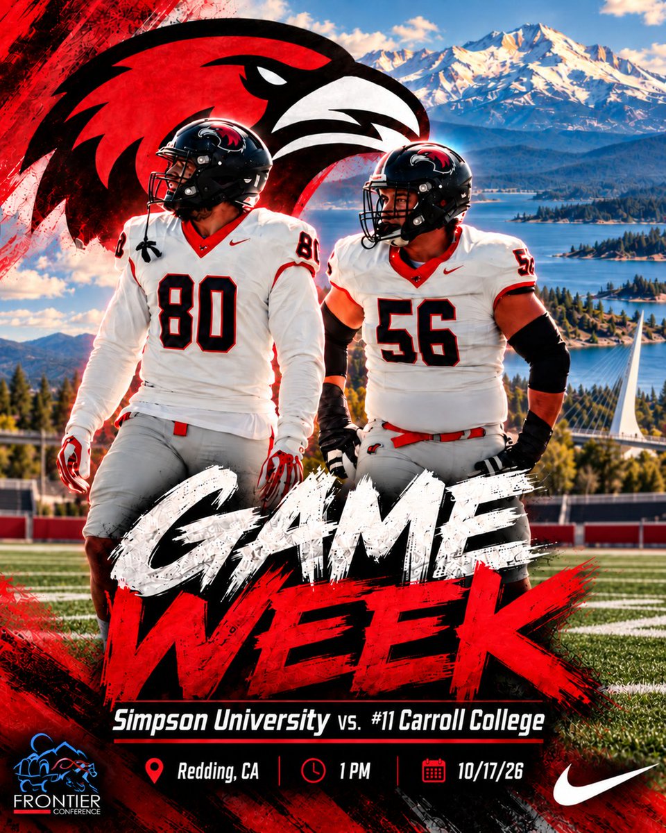 coachcasados's tweet photo. Let's go! Another Frontier Conference battle. If you're going to be the best, you have to beat the best! The Frontier Conference is where it's at! @SimpsonU_FB @CJacksonWCP @WCPSacramento @FConference #WinTheDay #RiseOfTheRedHawks #FLIGHT26 https://t.co/6LOmjL2uML