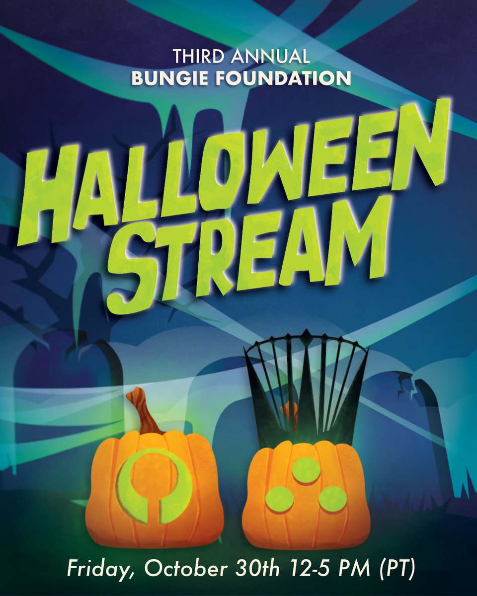 BungieLove's tweet photo. 🎃It's time to get spooky 🎃
Our annual Halloween stream is back! We're packing in a D2 Bungie Bounty, Marathon runs and some SRL for good measure. Join us for tricks, treats and a few surprises 👀
📅: 10/30 12PM - 5 PM PT
📺: https://t.co/aOYukufRiM
See ya there if ya dare 👻 https://t.co/Rc8kaYAApK