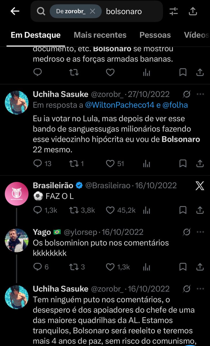 cfessionsII's tweet photo. @zorobr_ @brunoguzzo Tu sempre foi Bolsonaro, colega. https://t.co/ixH2SWUtJU
