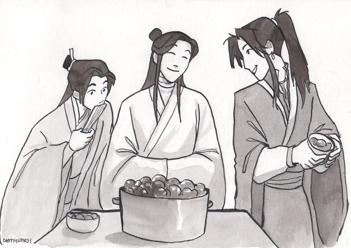 Ohmystars19v2's tweet photo. Day 12 - Cooking 

Xie Lian’s masterpiece featuring the Wind Master 

#mxtxtober26 #hualian #tgcf https://t.co/tE03EVlvTu