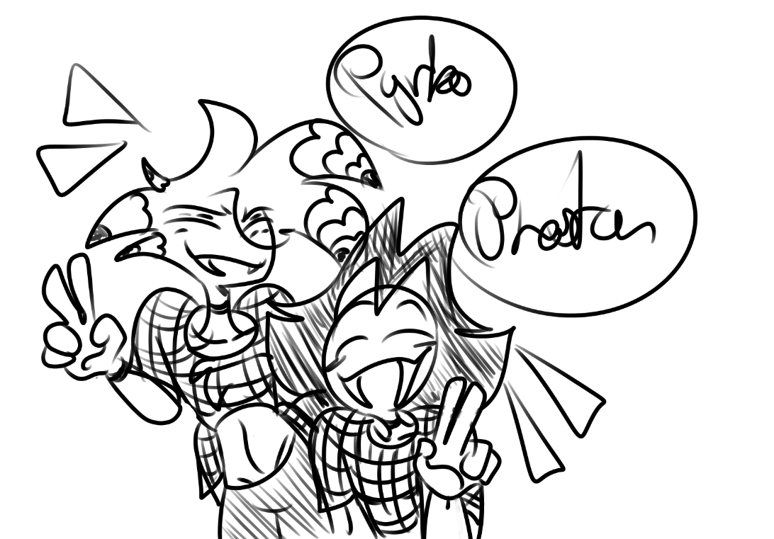 PyrkoArts's tweet photo. silly doodle of the STUPID gay creatures https://t.co/ATFHDWIBiQ