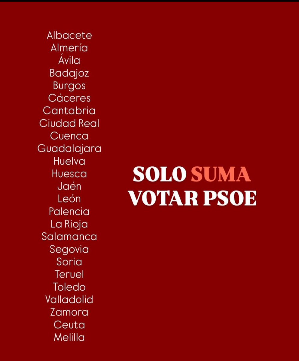 Maria44640963's tweet photo. En estás provincias el voto útil es al PSOE,todo lo demás es tirar el voto a la basura y que nos gobiernen los ultras https://t.co/gA6fMLnM2m