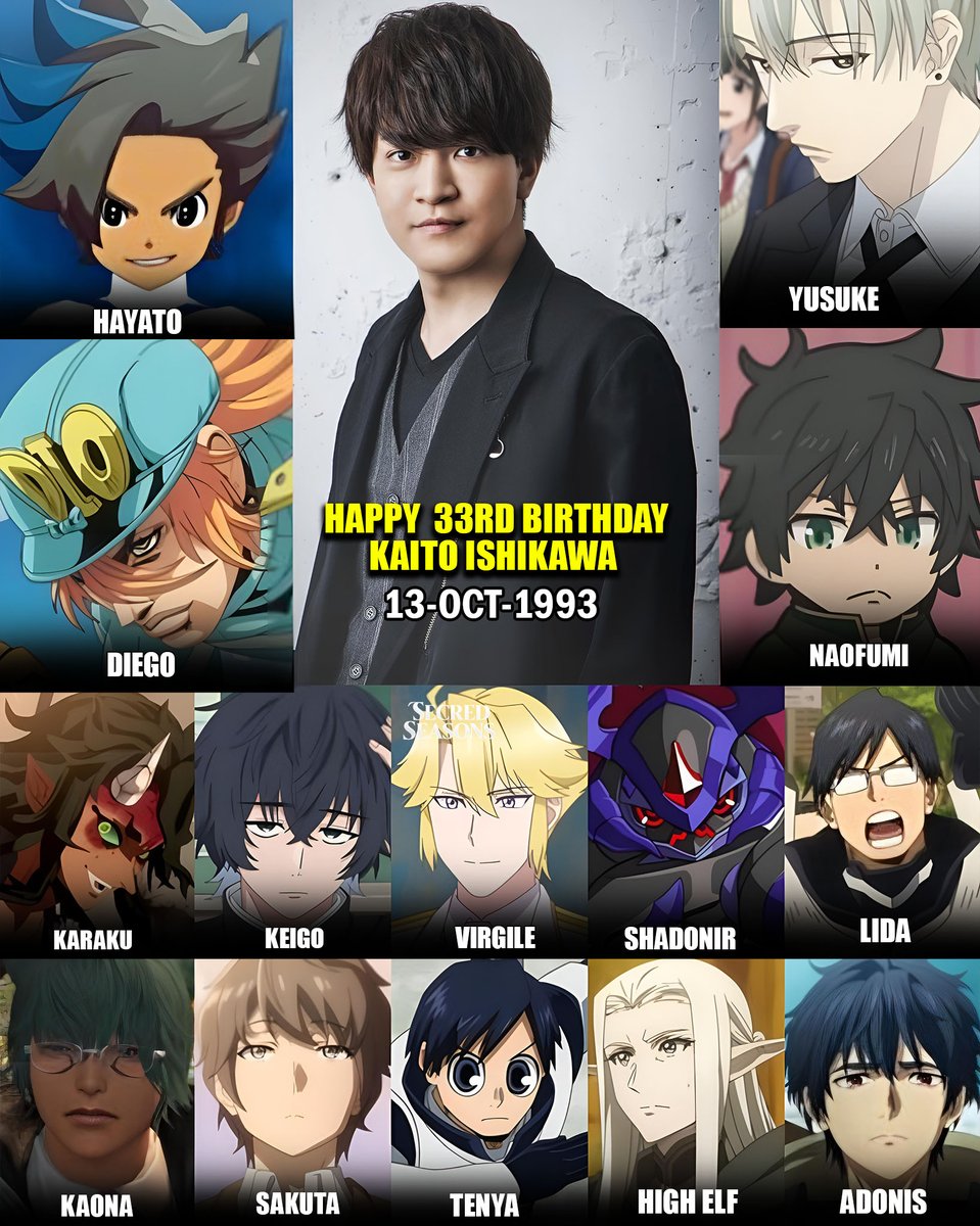 SacredSeasons0's tweet photo. Happy 33rd Birthday to Kaito Ishikawa! 🎂🎉 https://t.co/yJvXDoIBe2