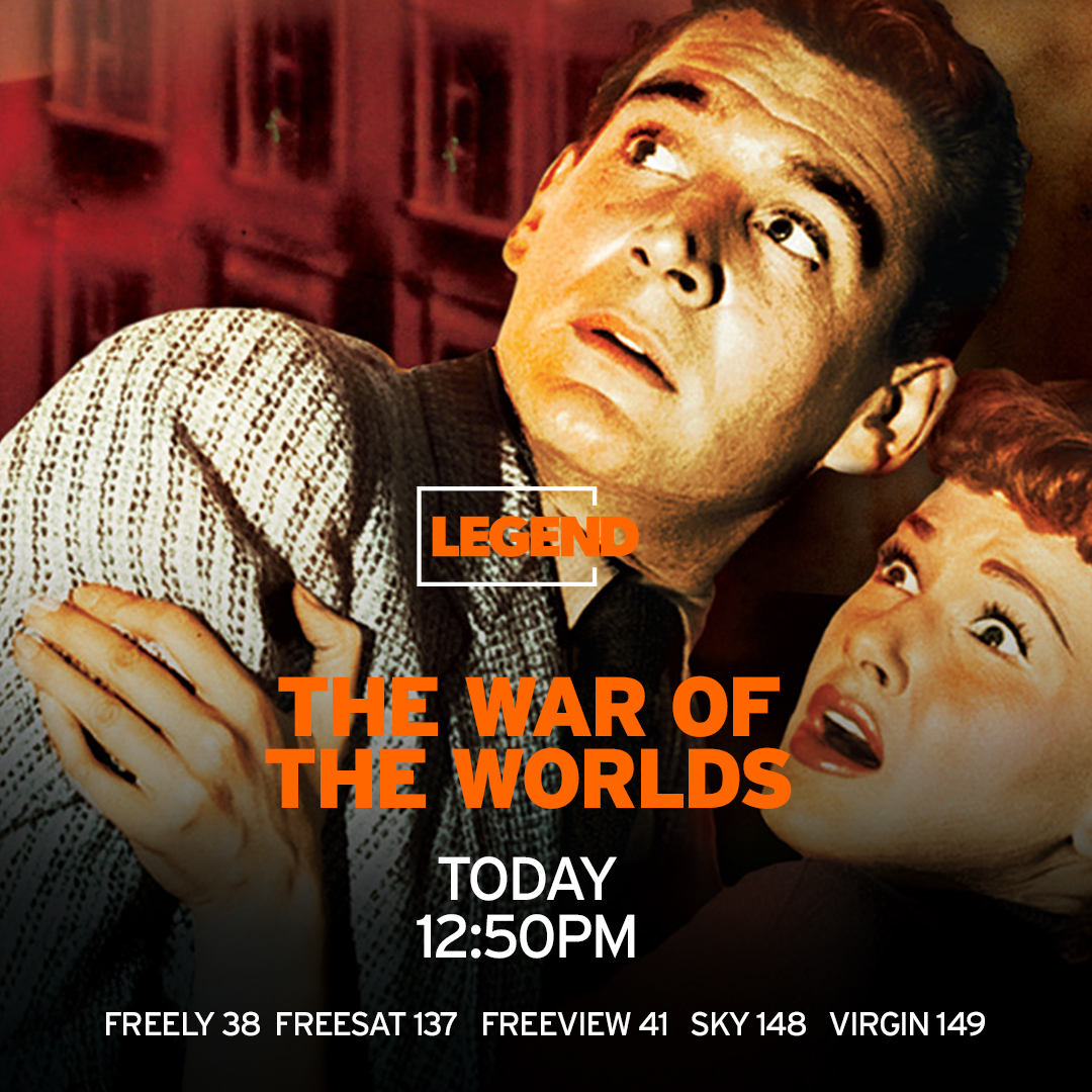 Legend__Channel's tweet photo. 🛸Amazing! Terrifying! The most savage spectacle of all time and it's here on LEGEND at 12:50pm, prepare for battle in The War of the Worlds.🛸
@FreeviewTV 41, @freesat_tv 137, @skytv 148, @virginmedia 149, @Freely_tv 38
#thewaroftheworlds #HGWells https://t.co/ruPlSI4pFo