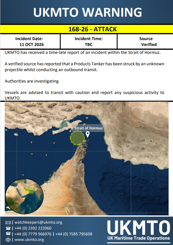 UKMTO WARNING 168-26